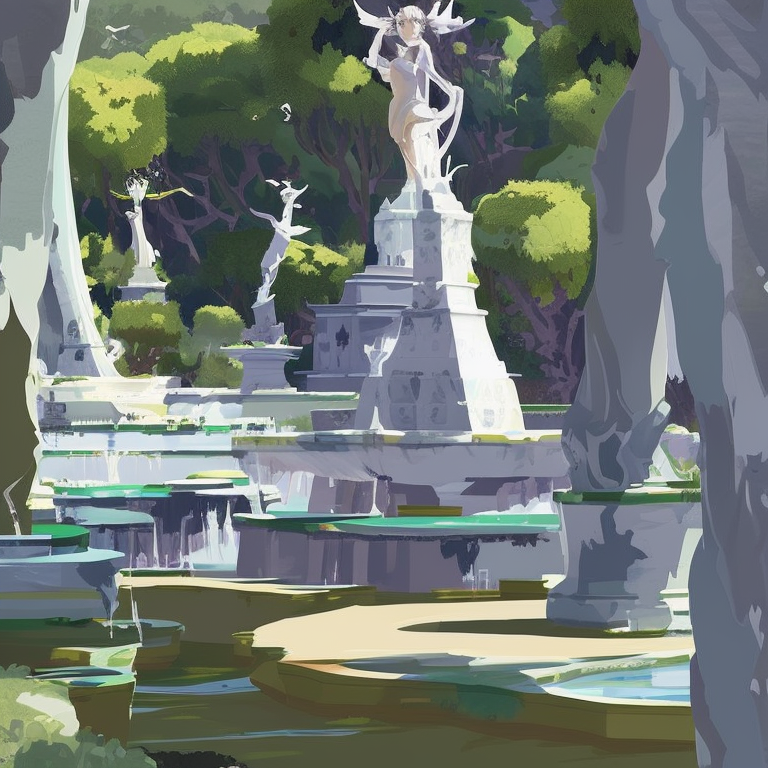 10526-90-marble statues and cascading water fountains surrounded by the garden of eden, PaintStyle3.png